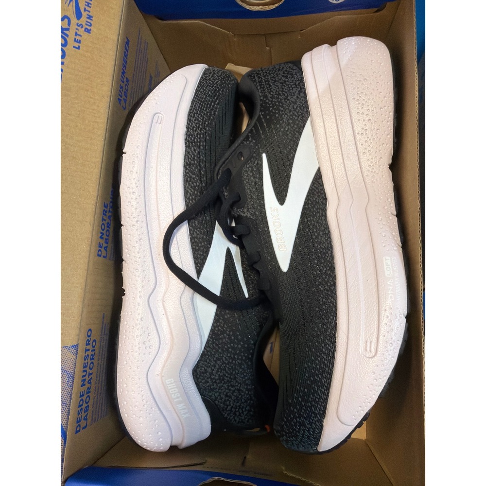 Brooks Women's Ghost Max 2 Running Shoes Black White Orchid Ice Size 7.5 NWB - Picture 10 of 10